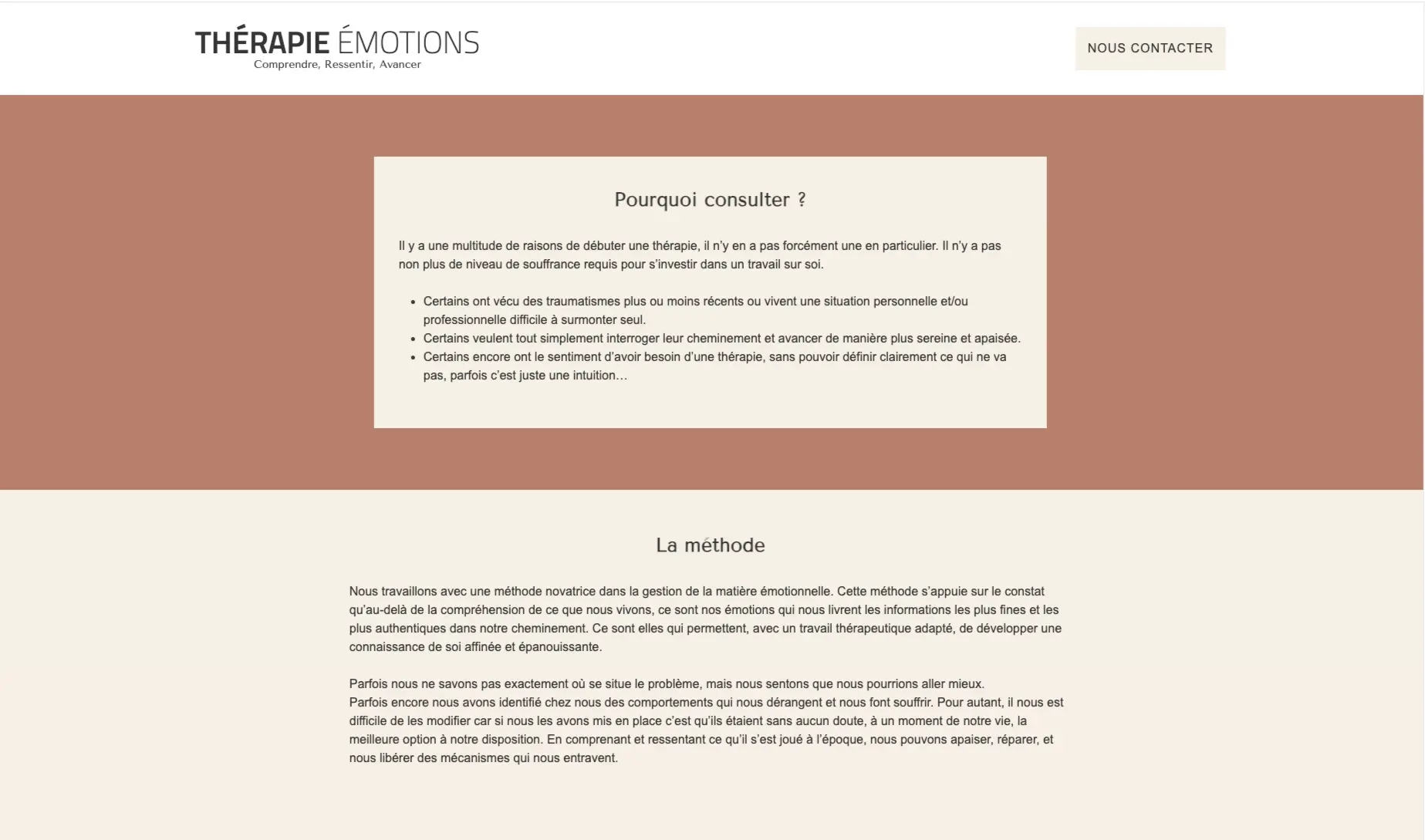 Site Thérapie Emotions par Studio-Web