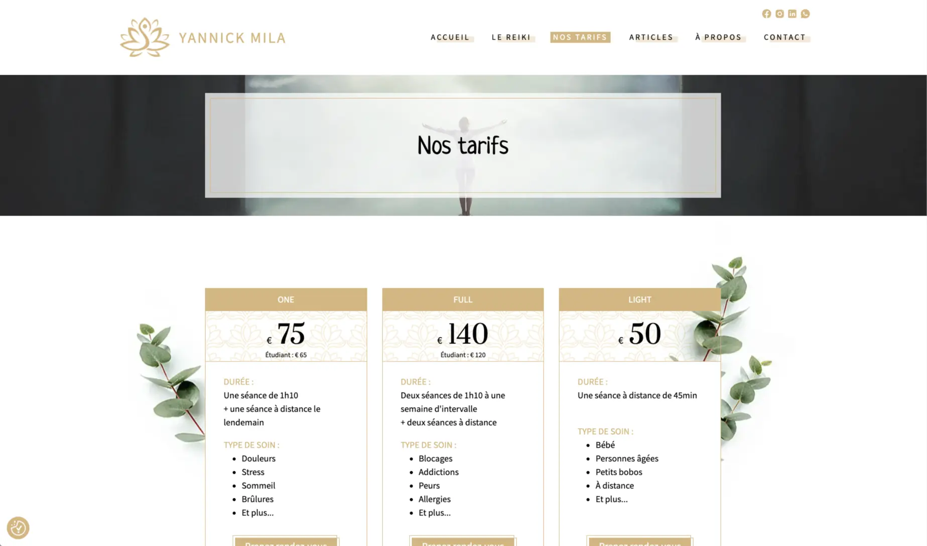 Capture 2 du site Yannick Mila par Studio-Web
